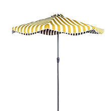3WWWQMAA8 9ft Patio Umbrella, Market Table Canopy Umbrella with Crank and 8 Ribs, Outdoor Deck Parasol Sun Shade Waterproof, Protective (Color : Black) (Red) (Yellow)