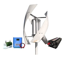 2000w Wind Turbine Generator 48v Alternative Energy Generator 220v AC Output Household Complete Kit with Controller Inverter - Onshore Wind(MPPT Controller,White_24V_1000W)