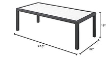 Meridian Furniture 372-C Nizuc Collection Modern | Contemporary Outdoor Patio Coffee Table with Durable Aluminum Frame
