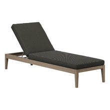 Modway Northlake Teak Outdoor Chaise Lounge Chair in Weathered Gray Flint – Adjustable Wood Poolside Recliner with All-Weather Cushion