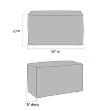 Howard Elliott Square Outdoor Patio Universal Bench Cover, Exclusively Made for Howard Elliott Rectangle Bench Furniture Replacement Cover, Premium 100% Sunbrella Acrylic, Seascape Breeze