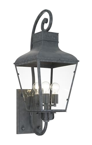 Crystorama Dumont 3 Light Graphite Outdoor Sconce