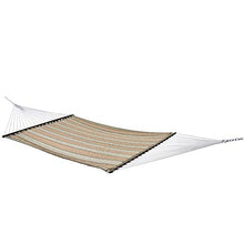 Vivere Reversible Double Spreader Bar Hammock – Durable Fade-Resistant Acrylic Fabric, Comfortable Quilted Design - 450 lb Weight Capacity (Cameo)