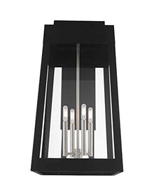 Livex Oslo Four Light Outdoor Wall Lantern Black