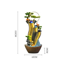 Outdoor Water Fountain Creative Rockery Water Curtain Wall, Floor Circulating Water Ornaments, Living Room Courtyard Fountain Landscape Outdoor Fountain (Size : M)