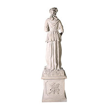 Design Toscano Spring Woman of the Four Seasons Garden Statue & Plinth 89 inch Faux Limestone