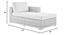 Modway EEI-4304-LGR-WHI Right Chaise, Light Gray White