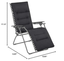 Lafuma Air Comfort Evolution Lounger (Acier, Black) Zero Gravity Reclining Patio Chair