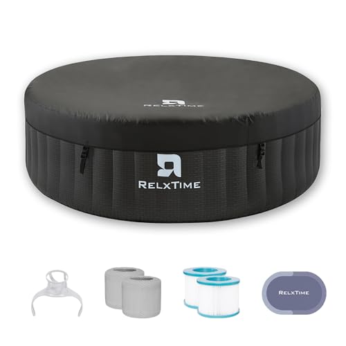 RELXTIME Inflatable Hot Tub 4-6 Person, Portable Blow Up Outdoor Spa