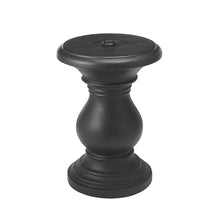 Christopher Knight Home Oriana MGO Outdoor Patio Side Table Umbrella Base, Heavy Duty Patio Umbrella Stand Outdoor Base with Hand-Turn Tightening Knob, Lounger Small Patio Coffee Table, Black