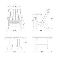 Wildridge Heritage 5-Piece Adirondack Chair Conversation Set, Lime Green and Black - Outdoor Weather Resistant Recycled Plastic Furniture for Patio