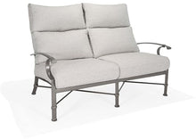 Winston Manor Ultra High Back Loveseat Weathered Teak/Linen Lace