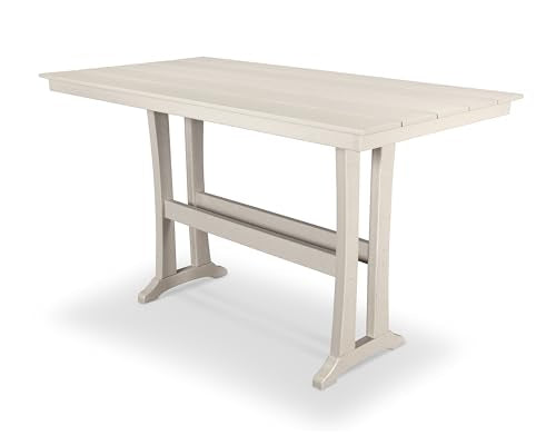 Trex Outdoor Furniture™ Farmhouse Trestle 37" x 72" Bar Table in Sand Castle