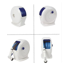 Garden Hose Reel, Portable Hose Pipe Reel with 20M / 65 Feet Hosepipes, Adjustable Spray Nozzle, Compact and Lightweight for Watering Garden (Blue)