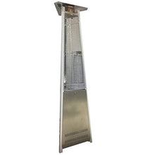 13 KW - Natural Gas Patio Heater Waterproof Adjustable Firepower Pyramid Patio Liquefied Gas Heater 234 x 60 x 60cm (Silver)