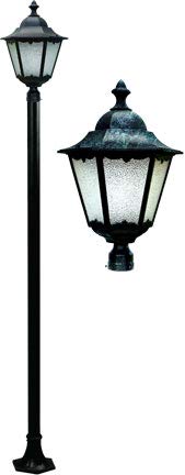 DABMAR LIGHTING INC GM8134-VG-MT Fixture,Post,8134,VG,MT,Lantern