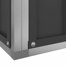 Makastle Bird Easy Assembly Aviary with Extension, 490.6" x 163" x 83.5", Silver and Anthracite, Galvanized Steel, Outdoor, 1-Level