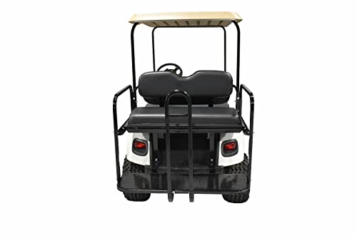 ProFX Golf Cart Rear Flip Seat Kit for E-Z-GO TXT | Black Cushions