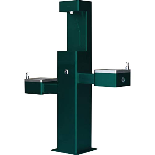 Global Industrial Outdoor Bottle Filling Station with Bi-Level Drinking