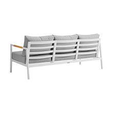 Armen Living Royal Modern Outdoor Patio Conversation Set 4 Piece White