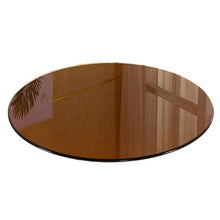KXWOQ3ED Round Brown Glass Table Top, Clear Tempered Glass, 8 mm Thick Replacement Glass for Dining Table, Coffee Table, Restaurant Table(90 CM(36 INCH))