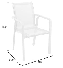 Compamia Pacific Sling Arm Chair in White