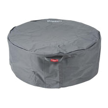 Elementi Lunar Bowl Fire Pit Bundle Outdoor Firepit Set Includes 42” Natural Gas Concrete Firepit Bowl, Glass Windscreen, Stainless Steel Cover, Canvas Cover, Lava Rocks