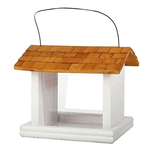 Bird Feeder Wooden Bird Feeding Garden Wild Birds House Outdoor Bird Feeder Outdoor Rainproof Hanging Bird Feeders Outdoors