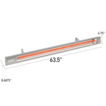 Infratech SL-4024 BL Slimline Series Single Element Electric Patio Heater 63.5" Long, 4000 Watts, 240 Volts, Black Finish
