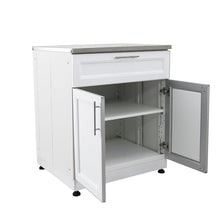 Blue Sky Outdoor Living White Shaker 2-Piece Outdoor Kitchen Combo Set – Weather-Resistant Modular Cabinets