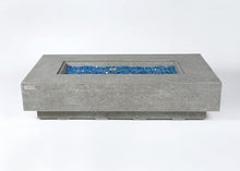 AMS Fireplace | Elementi Plus | Riviera | Rectangular Light Gray Concrete Propane Gas Fire Table Pit (Liquid Propane)