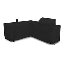 Outdoor Kitchen Cover 18 Oz Waterproof - Right - Customize Your Kitchen Cover with Any Dimensions - 100% UV & Weather Resistant Outdoor Kitchen Island Cover (Black)
