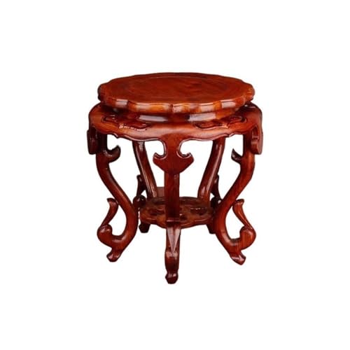 WOAITIANTIAN Vase Stand Circular Rosewood Bonsai Stool Pedestal, Vase Fishbowl Display Base Stand