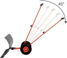 Snow Plow Snow Removal Shovel,Efficient Snow Shovel with Wheels Heavy Duty Metal Rolling Snow Pusher Efficient Snow Removal Tool for Driveway Doorway