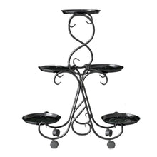 French Metal Plant Stand Indoor Outdoor Flower Rack 5 Tier Flower Pot Holder Shelf Wrought Iron Planter Display Rack Corner Vertical Plant Shelf Fashion Plant Ladder Rack For Garden Patio Lawn