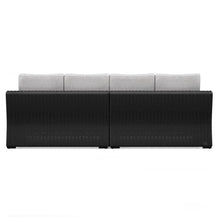 Signature Design by Ashley Beachcroft Casual Weather Resistant 2-Piece Loveseat with Cushions and Pillows Black & Light Gray