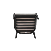 Outdoor Patio K/D Aluminum Stationary Chairs 4PCS with Outdoor-Grade Fabric Cushions, Tapered Feet, Black