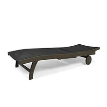 Great Deal Furniture Outdoor Wicker and Wood Chaise Lounge Set of 4 Gray