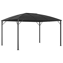 Outdoor Canopy Tent Party Tent Gazebo with Curtains 157.5"x118.1"x104.3" Anthracite