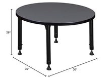 Regency Height Adjustable Square Classroom Table 30" Slate