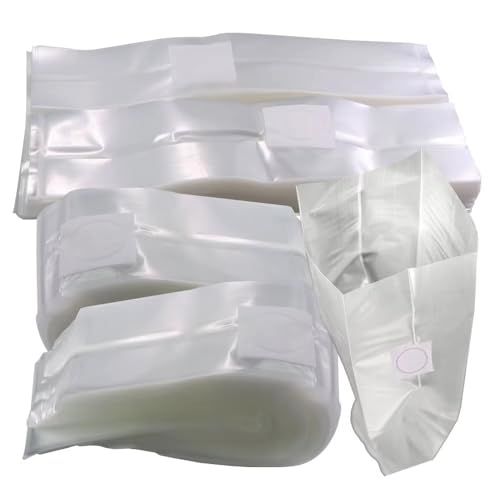 DYKWSWYX 50/100PCS Mushroom Grow Bags High Temperature PP Polypropylene 0.2μm Filter Breathable Garden Cultivation Bags(100PCS,390x500x0.06mm)