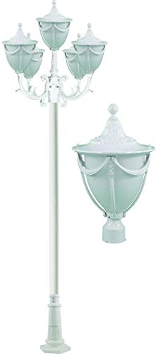 DABMAR LIGHTING GM4805-LED16-W Rachel Post Light Fixture 5 X 16 Watt LED 85-265 Volts, White
