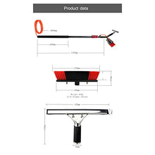Window Cleaning Rod, Water Supply Retractable Brush with Scraper, Retractable Cleaning Roof Greenhouse, Solar Panels, 3 in 1 Cleaning Tool,3.6 M/11.8 Ft