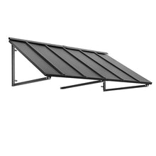 Awntech Houstonian Open-Side Fixed Awning, 68" W x 24" H x 36" D, Black