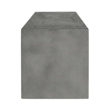 Outdoor EscapeGray Concrete Outdoor Bench, Fibre Reinforced Cement, Water-Based Acrylic Finish, 55-Inch, Seats 3, Contemporary Design