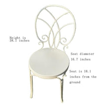 FENOKD Patio Table Set Garden Decor Outdoor Garden Furniture Iron Material Bistro Side Table 23.6 Inch White (White)