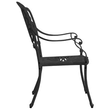 MNCVXAXG 3 Piece Bistro Set Cast Aluminum Black