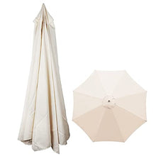ERoomQ 300cm Patio Umbrella Replacement Canopy Cover Polyester Fabric with UV Protection Fits 10 Ribs Outdoor Table Umbrella Sun Shade Cover for Parasol