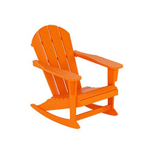 WestinTrends Malibu Outdoor Patio Porch Rocking Adirondack Chair (Set of 4), Orange