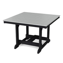 Wildridge Heritage 44"x44" Dining Table, Light Gray and Black - Outdoor Weather Resistant Recycled Plastic Furniture for Patio